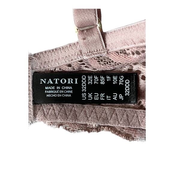 Natori bra 730023 Feathers underwire contour pink size 32DDD 32F - Picture 4 of 6